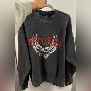 Anine Bing Revolution Graphic Sweatshirt size Large!!